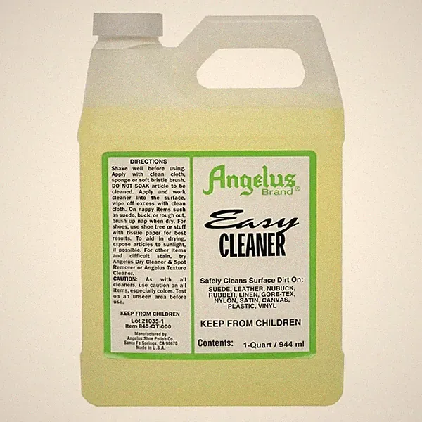 Angelus Easy Cleaner 1 Quart Sneaker Shoe Suede Nubuck Leather Fabric Cleaner