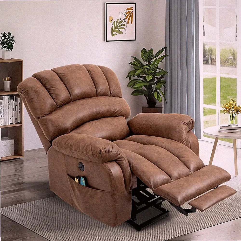 Big Man Power Lift Recliner Chair Oversized Reclining Sofa W/Extended Footrest