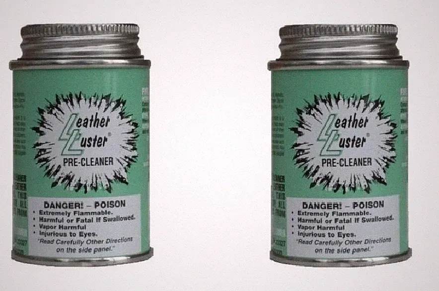Leather Luster Pre-Cleaner Wax-Oil-Dye Remover 4 oz PACK of 2