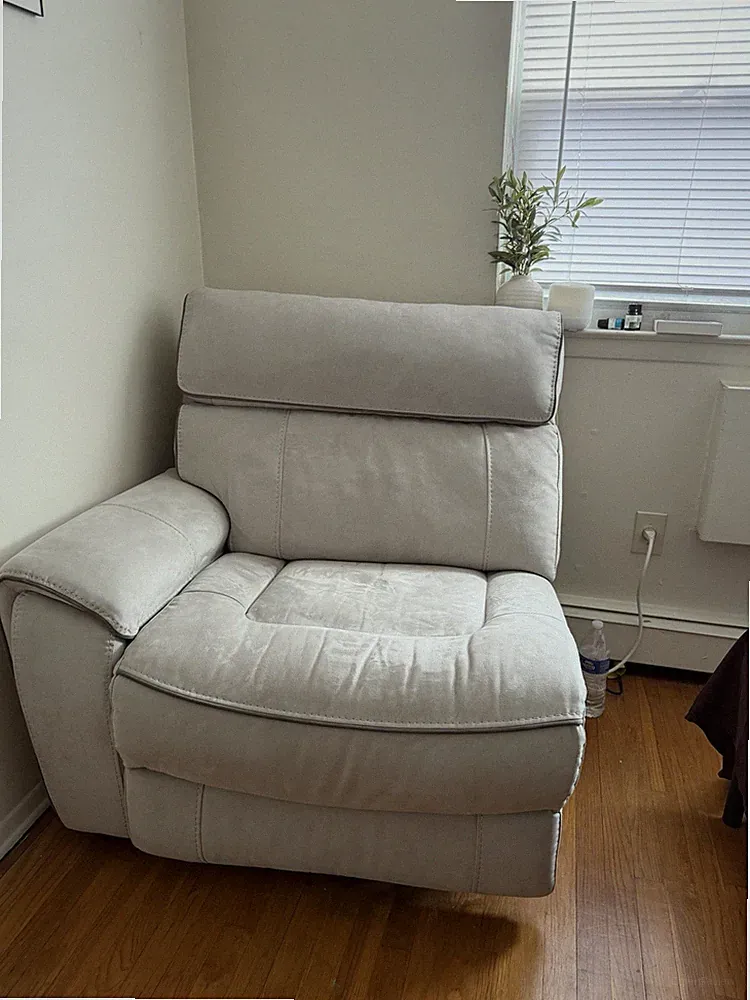 Light Gray Recliner Upholstered Armchair Contemporary for Living Room