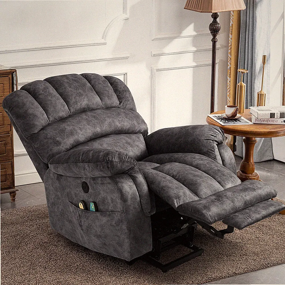 Oversized Electric Power Lift Recliner Chair with Extended Footrest for Elderly