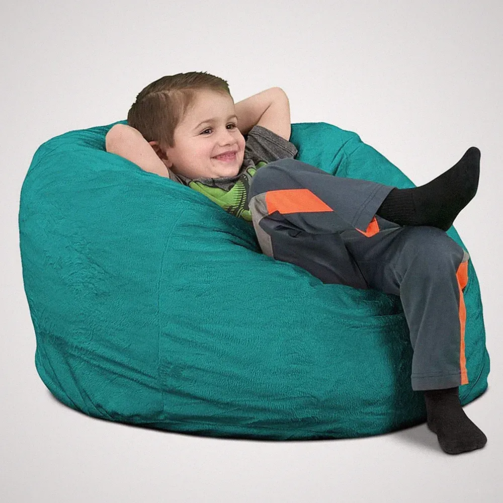 Ultimate Sack Kids Bean Bag Chair, Oversized Indoor Comfy Lounger Teal(Open Box)